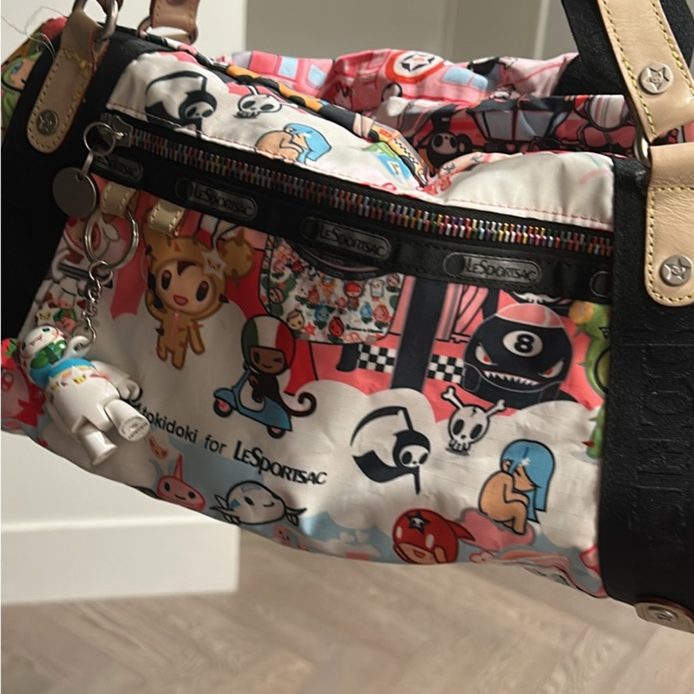 Tokidoki x LeSportsac White Multicolor Printed Tote